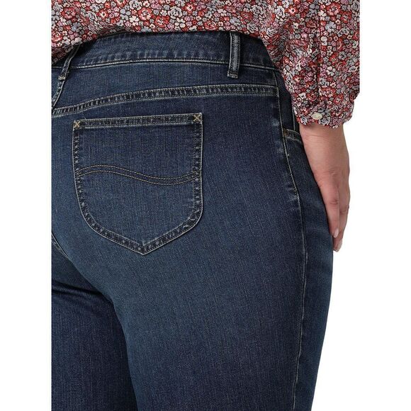 Riders by Lee Indigo Women's Plus Size Midrise Straight Leg Jean 20 Plus Iron B - Picture 5 of 7